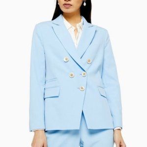 Topshop Taylor Blazer In Light Blue